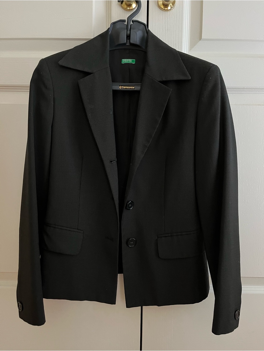 United Colors Of Benetton Women's Black Tailored Blazer 100% Wool